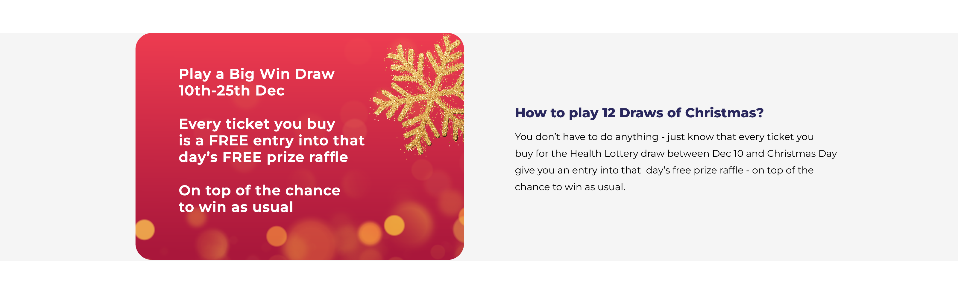 Health Lottery Hero Image